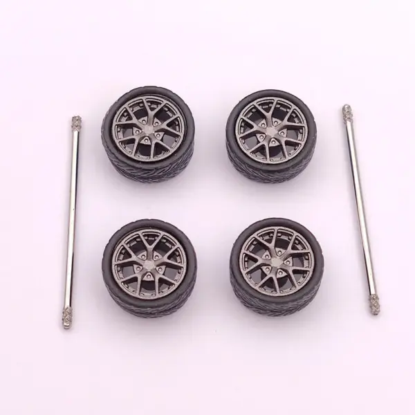 Custom 1:64 Scale Model Car Wheels Set - Image 12