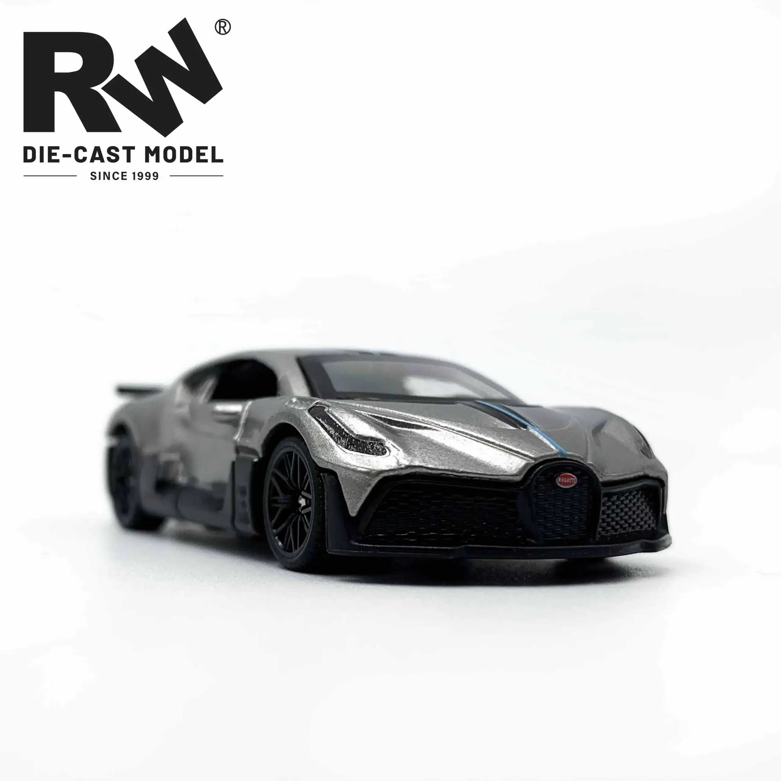 Polished Metallic Silver Toy Car Model 4 Polished Metallic Silver Toy Car Model - Image 4