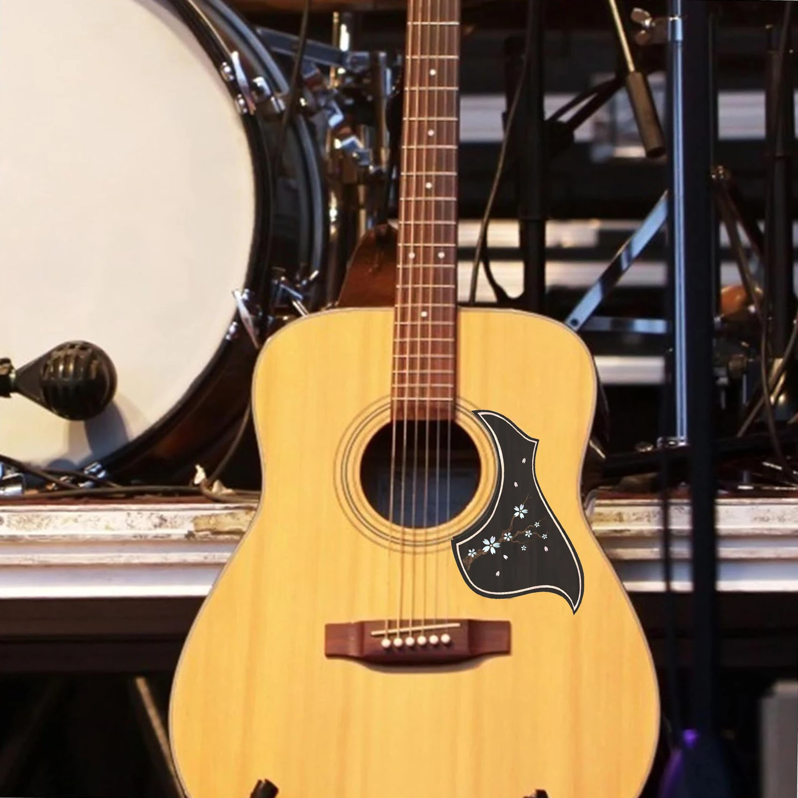 Acoustic Guitar Pickguard Set with Floral Designs 3 Acoustic Guitar Pickguard Set with Floral Designs - Image 3