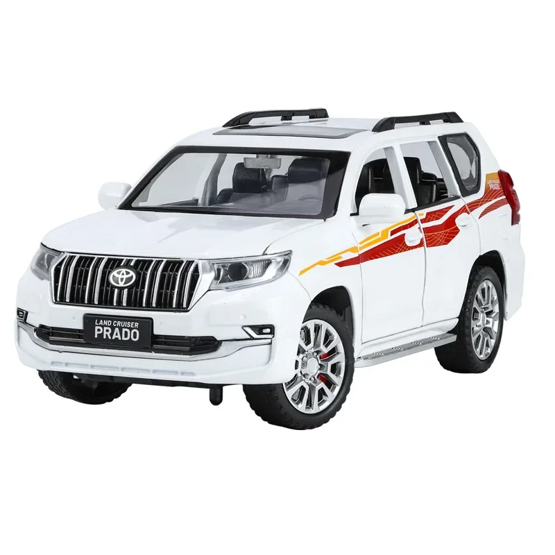 1:24 Scale White Toyota Prado Diecast Model Car 4 1:24 Scale White Toyota Prado Diecast Model Car - Image 4