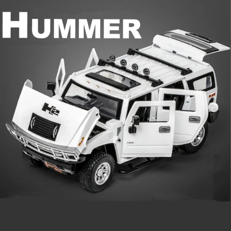 1:24 Diecast Hummer H2 Alloy Model Yellow 9 1:24 Diecast Hummer H2 Alloy Model Yellow - Image 9