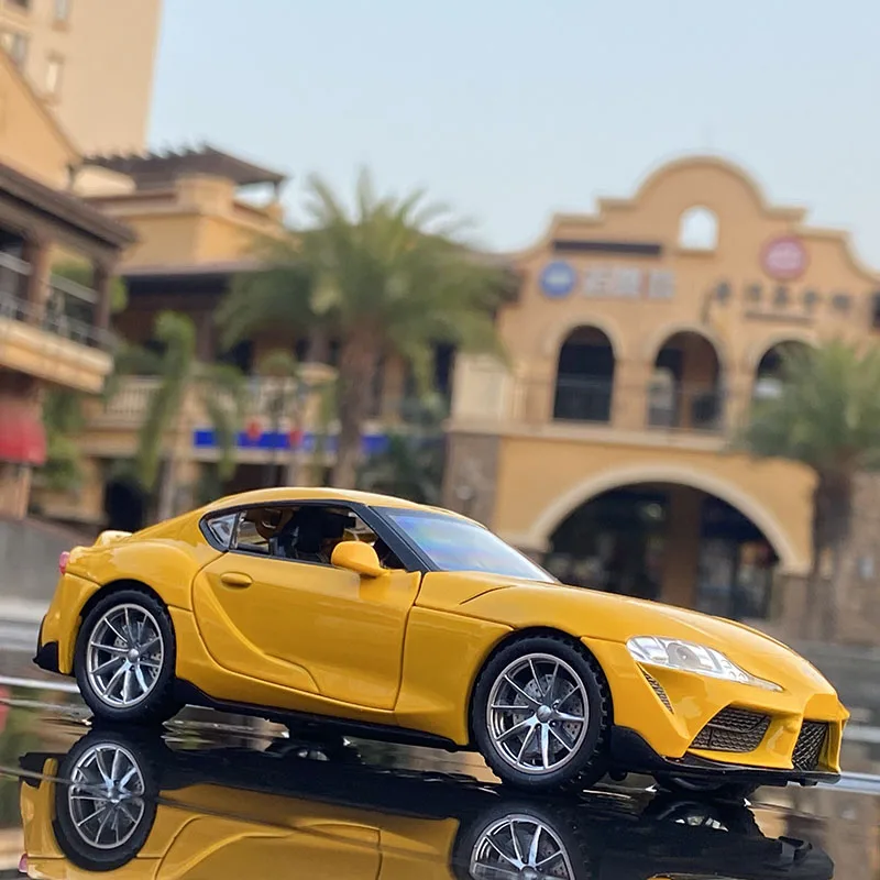 1:32 Yellow Toyota Supra Diecast Model Car 2 1:32 Yellow Toyota Supra Diecast Model Car - Image 2