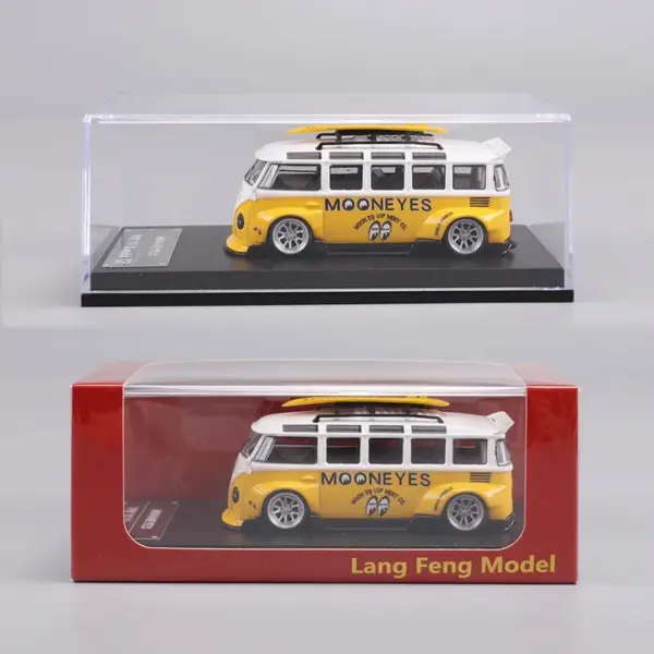 Die-Cast RWB T1 Vintage Bus Model in Yellow - Image 6
