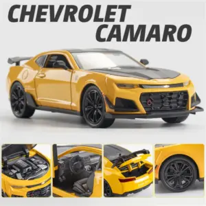 1:24 Gold Diecast Chevrolet Camaro Model Car 12 Sd889e420de754580a633f734398b92b0X