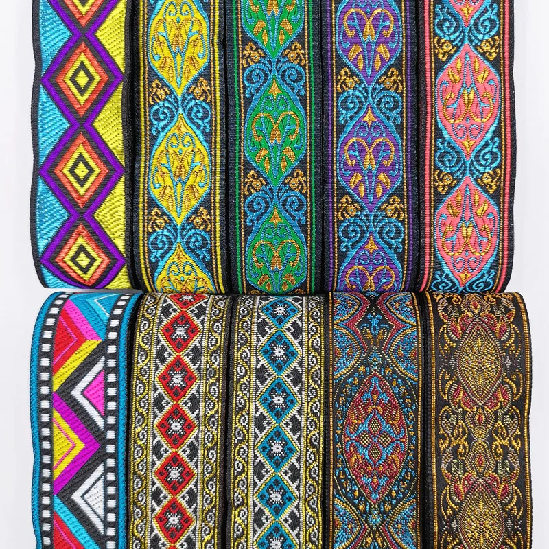 Vintage Ethnic Embroidery Ribbon 33mm 7 Meters 6 Vintage Ethnic Embroidery Ribbon 33mm 7 Meters - Image 6