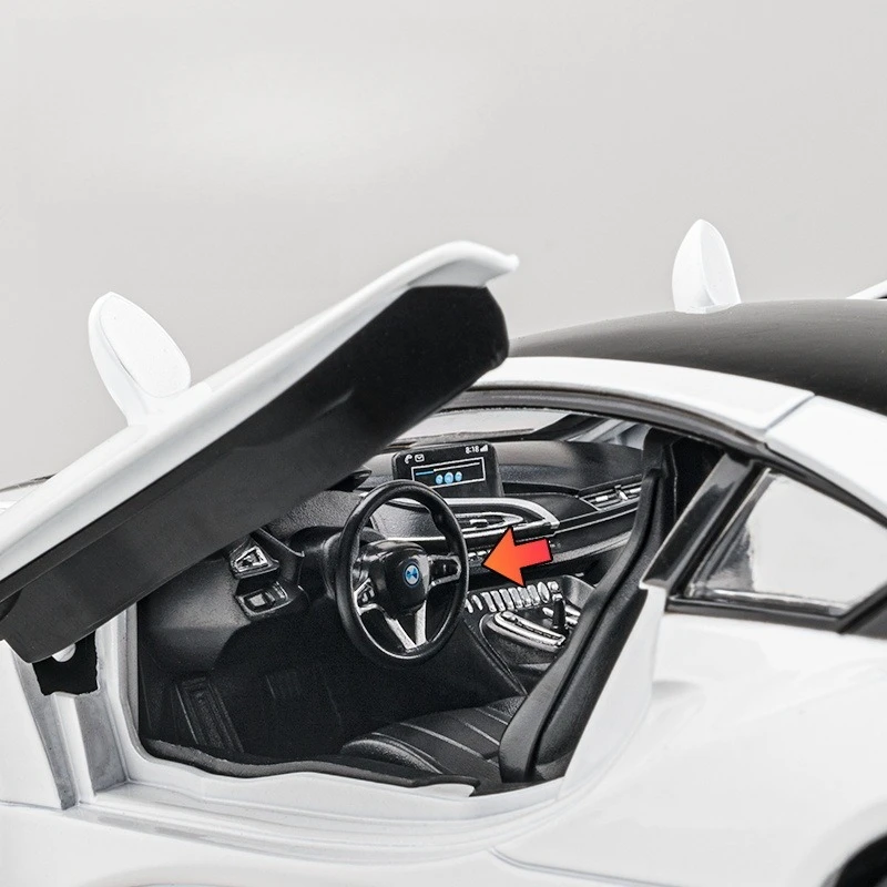 BMW I8 Sports Car Model 1:22 Scale Diecast 4 BMW I8 Sports Car Model 1:22 Scale Diecast - Image 4