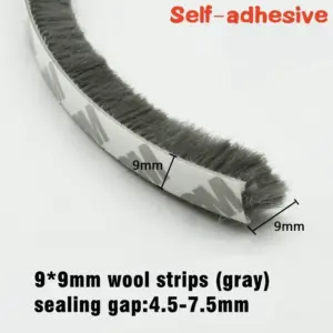Self-Adhesive Brush Strip Weather Seal 5M/10M 46 Sdab7c9cc1f1448f196c182f09b2a979ed