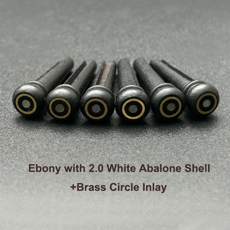 Ebony Bridge Pins Set for Acoustic Guitars 4 Ebony Bridge Pins Set for Acoustic Guitars - Image 4