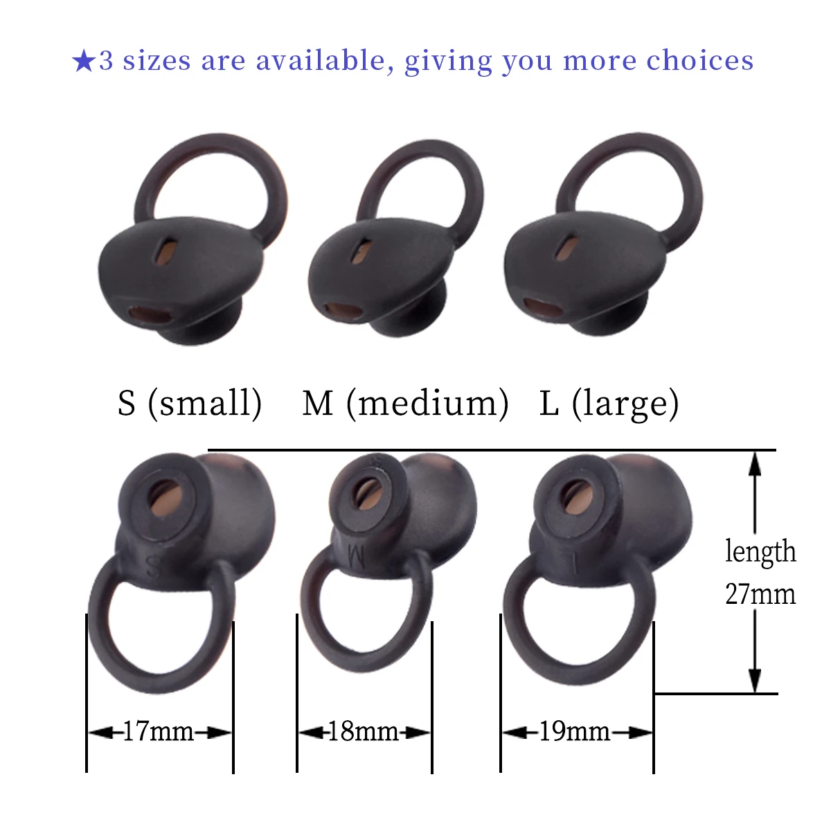 Silicone Ear Tips for Huawei TalkBand B2 B3 B5 3 Silicone Ear Tips for Huawei TalkBand B2 B3 B5 - Image 3