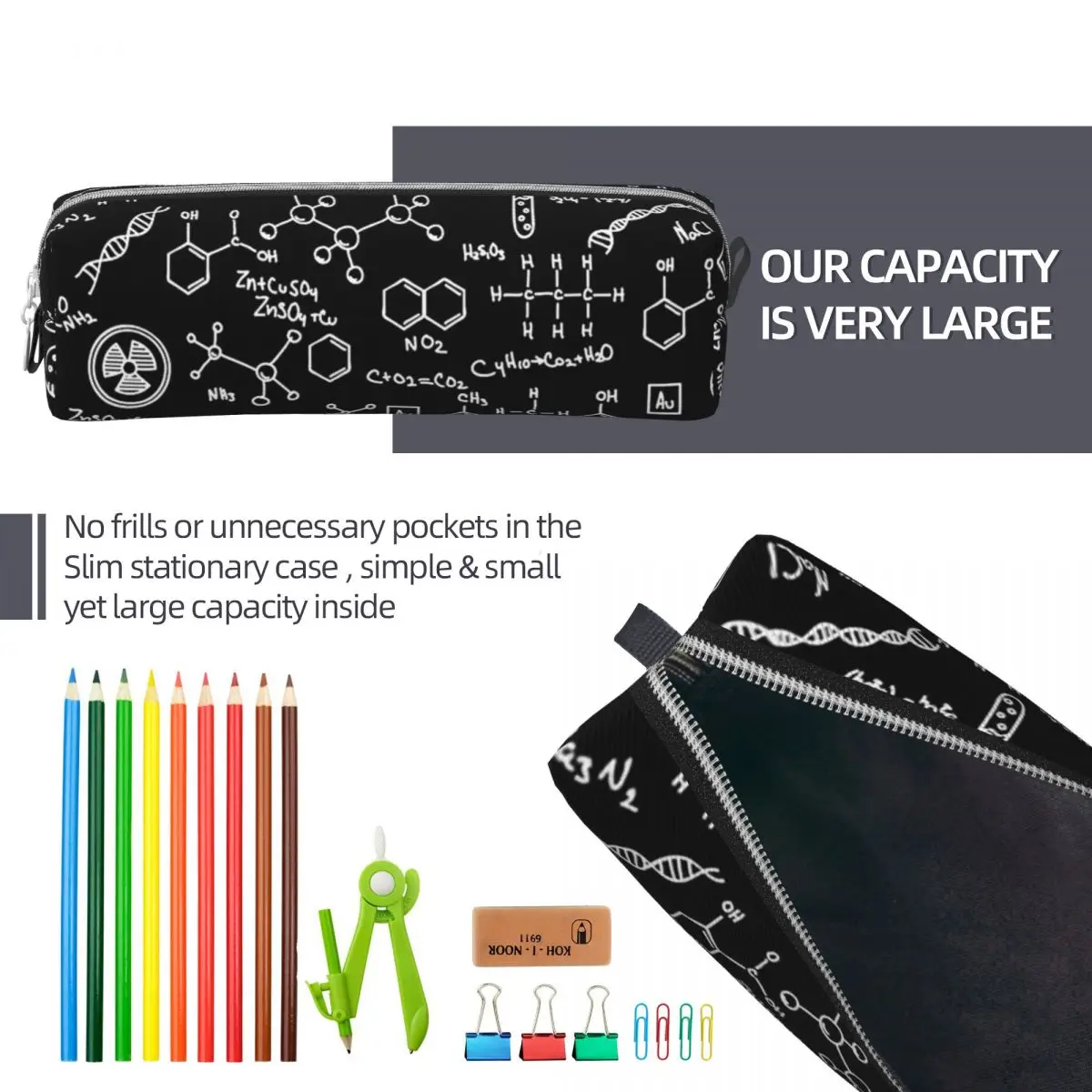 Science Chemistry Pattern Pencil Case 6 Science Chemistry Pattern Pencil Case - Image 6