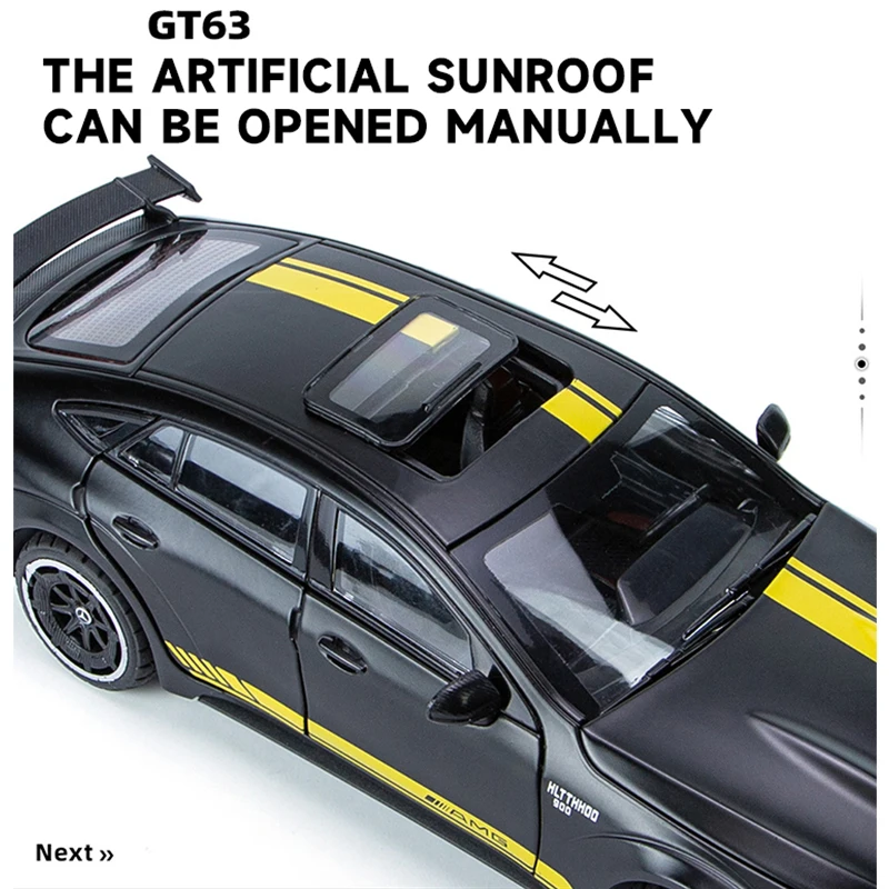 1:24 White Mercedes-Benz AMG GT63 Diecast Model 6 1:24 White Mercedes-Benz AMG GT63 Diecast Model - Image 6