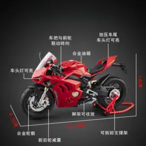 1:9 Ducati V4S Panigale Diecast Motorcycle Model 8 Sde14fa32c7fe478faf0bf20ee19ad42cG