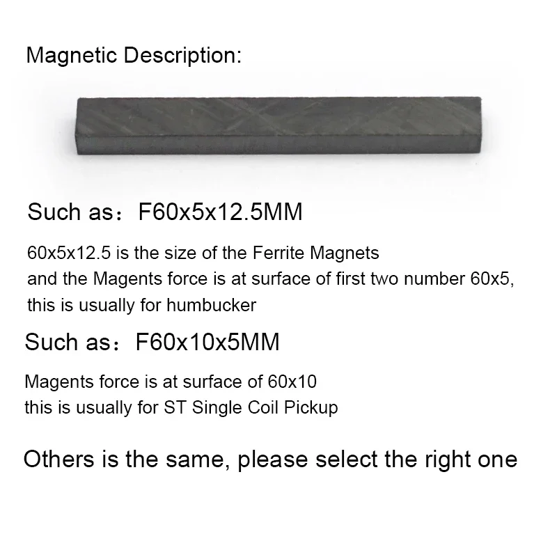 Ferrite Magnet Set for Electric Guitar Pickups 6 Ferrite Magnet Set for Electric Guitar Pickups - Image 6