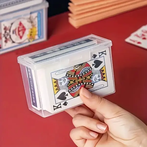 Clear Plastic Playing Card Box Set of 1 or 3 - Image 14
