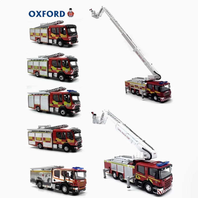 OXFORD 1:76 Scale Diecast Fire Truck Model 2 OXFORD 1:76 Scale Diecast Fire Truck Model - Image 2