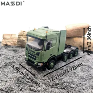 Blue Alloy Truck and Trailer Model Collectible 11 Se154850d1baa4fc68d123d24b8809f7bb