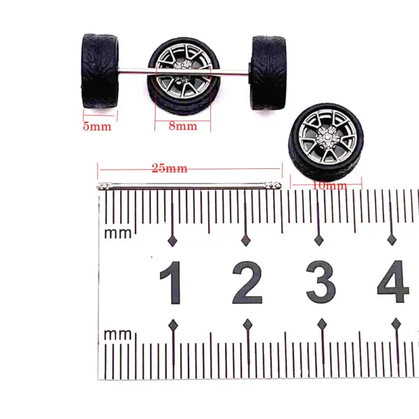 Custom 1:64 Scale Model Car Wheels Set - Image 2