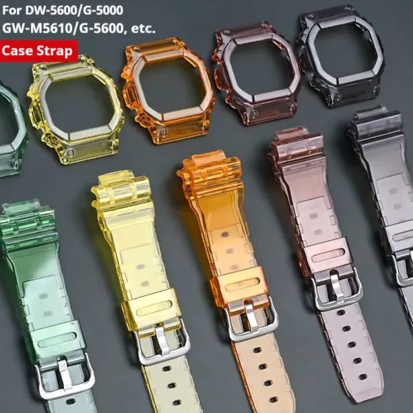 Yellow Silicone Watch Case Strap for Casio G-Shock - Image 3