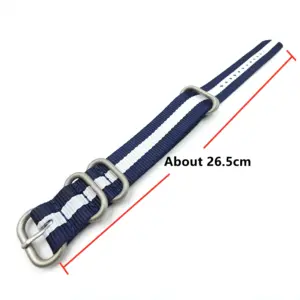 Red Nylon Woven NATO Watchband Strap 18-24mm 13 Se2dd479ecfd54b6697931c7046839434x 4