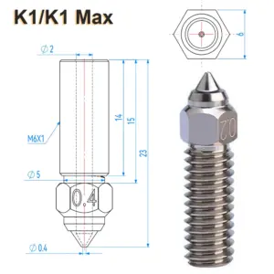 Creality K1 K1 Max Ender 3 Nozzle Set 14 Se3ae77dbf0af45f4b12fca636a7b3d77u
