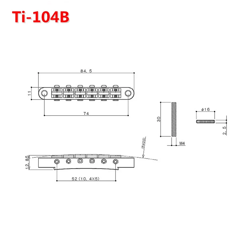 Gotoh Tune-O-Matic Electric Guitar Bridge Set 6 Gotoh Tune-O-Matic Electric Guitar Bridge Set - Image 6
