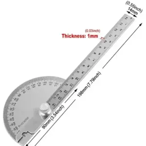 180 Degree Stainless Steel Protractor Ruler 8 Se4d4227d8d2a4e47adce6b19d6c6bde9o