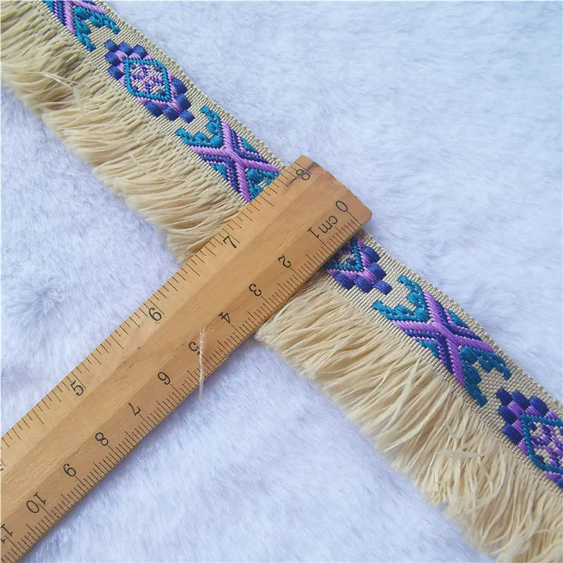 Colorful Jacquard Lace Ribbon 4.3cm x 2 Yards 5 Colorful Jacquard Lace Ribbon 4.3cm x 2 Yards - Image 5