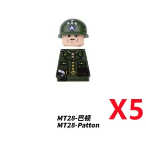 WWII Airborne Soldier Building Block Figure