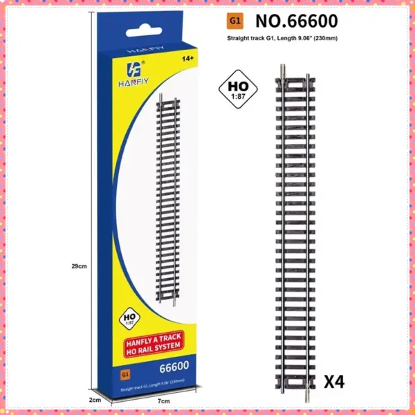 HO Scale Model Train Track with Curved Rails - Image 4