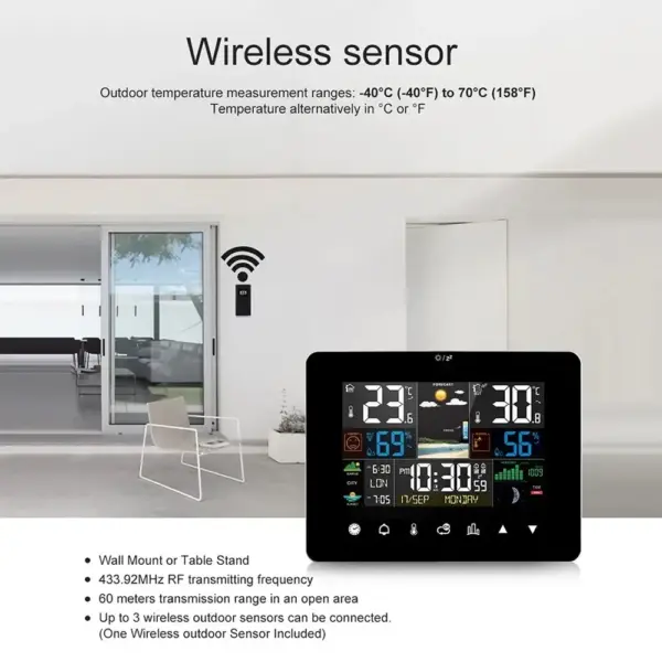 Multifunctional Weather Station with Wireless Sensor - Image 4