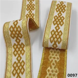 Vibrant 5cm Jacquard Ribbons - 7 Meters 113 Se6aa770a1d624bdeb441dddbeae234c9R
