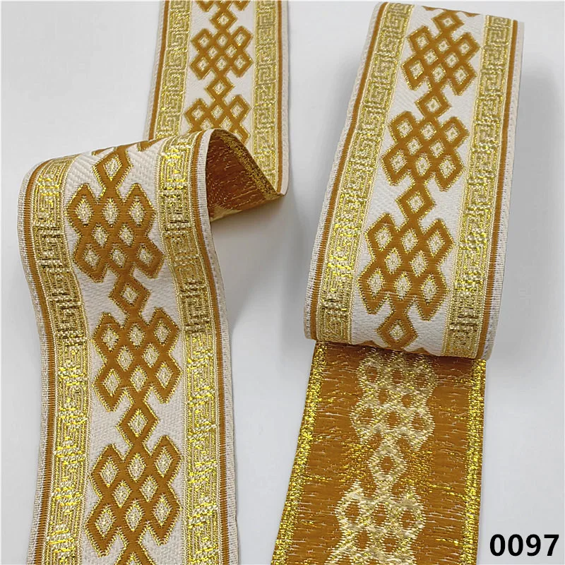 Vibrant 5cm Jacquard Ribbons - 7 Meters 56 Vibrant 5cm Jacquard Ribbons - 7 Meters - Image 56
