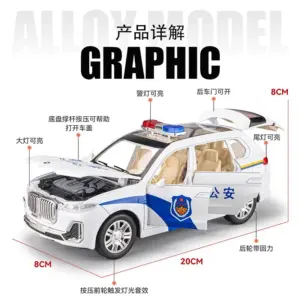 1:24 BMW X7 Police Car Diecast Model 11 Se6cb6afc435046618d4bf54ea0e0574c4