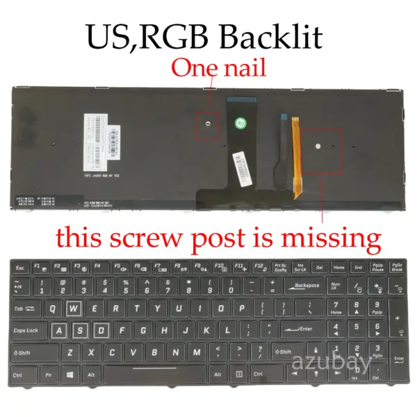 RGB Backlit Keyboard for Clevo N950TP6 N957TP6 - Image 8