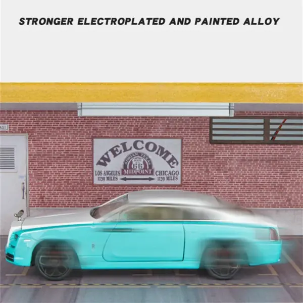 1:32 Scale Turquoise Rolls Royce Wraith Model - Image 4