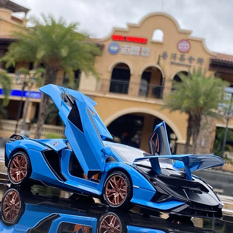 1:32 Matte Olive Green Lamborghini Diecast Model 2 1:32 Matte Olive Green Lamborghini Diecast Model - Image 2