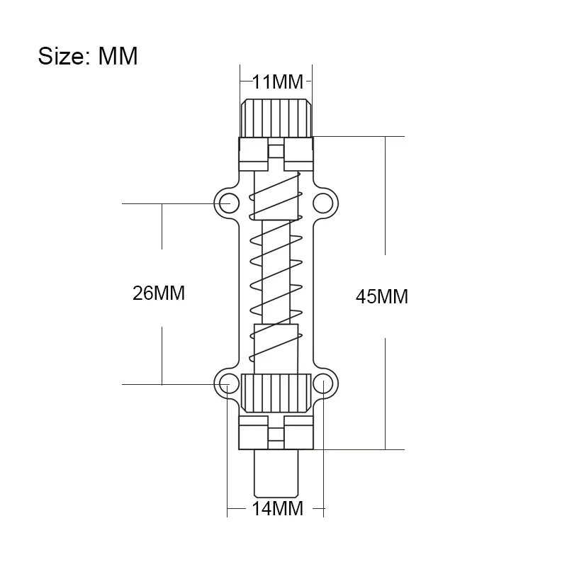 Brass Guitar Tremolo Stabilizer Stopper 45x11mm 2 Brass Guitar Tremolo Stabilizer Stopper 45x11mm - Image 2