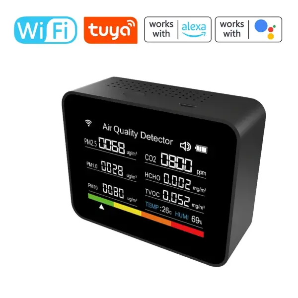 6-in-1 Indoor Air Quality Monitor with Display - Image 7