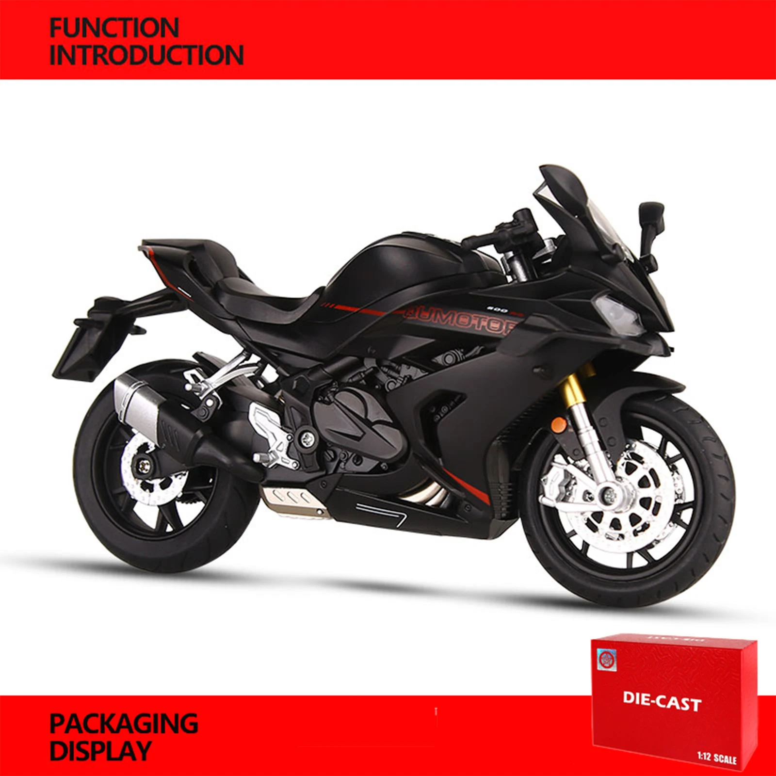 1:12 Scale QJmotor SAI 600RS Diecast Motorcycle 2 1:12 Scale QJmotor SAI 600RS Diecast Motorcycle - Image 2