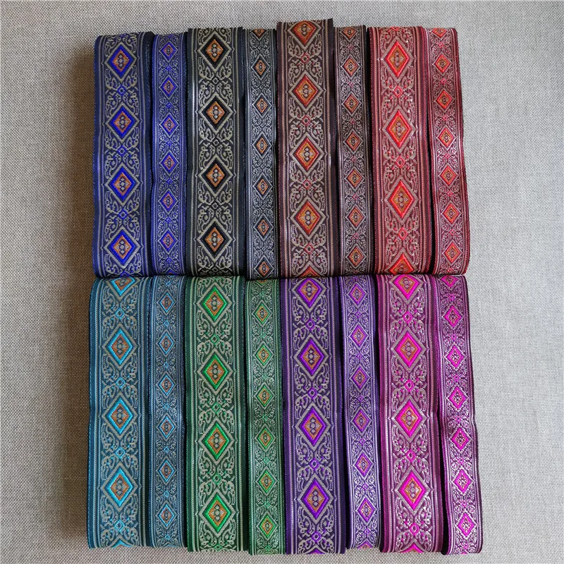 Vibrant Jacquard Ribbon 7m Length 20-33mm Width 3 Vibrant Jacquard Ribbon 7m Length 20-33mm Width - Image 3