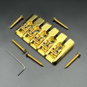 Vintage 5-String Bass Bridge in Chrome, Black, Gold 17 Seb5dc31022694b68939dbbab2e2f1de57