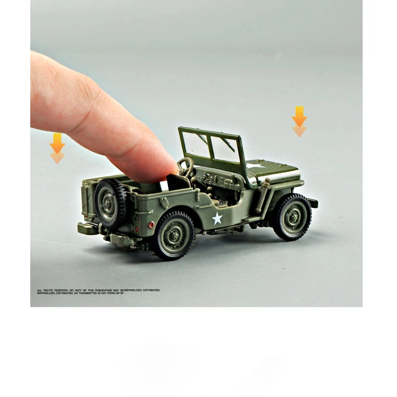 1/43 Scale Jeep Willys Military Model Car 4 1/43 Scale Jeep Willys Military Model Car - Image 4