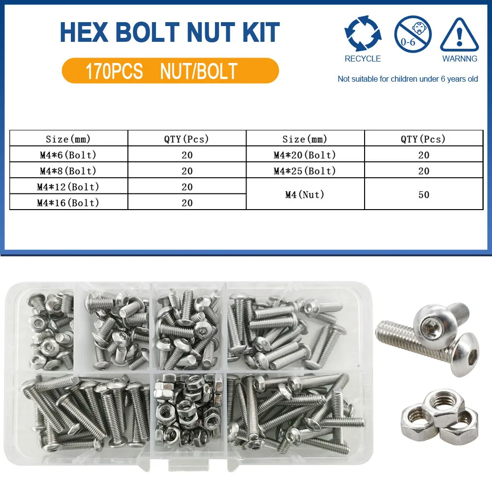 Allen Screw Bolt Kit for Motorcycle Assembly 12 Allen Screw Bolt Kit for Motorcycle Assembly - Image 12