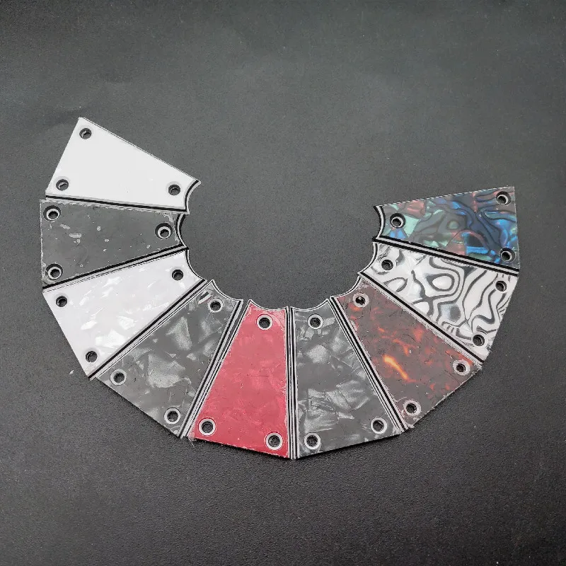 Grey Pearl Triangle Guitar Truss Rod Cover 42.5mm 3 Grey Pearl Triangle Guitar Truss Rod Cover 42.5mm - Image 3