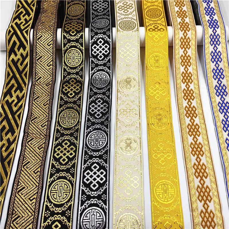 Vibrant 5cm Jacquard Ribbons - 7 Meters 4 Vibrant 5cm Jacquard Ribbons - 7 Meters - Image 4