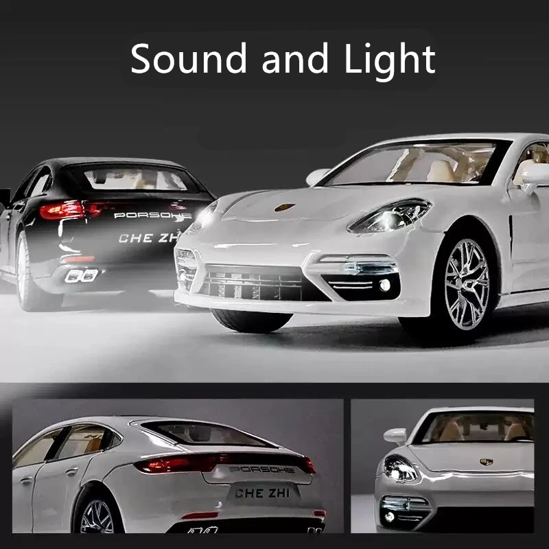 1:24 White Porsche Panamera Diecast Model Car 3 1:24 White Porsche Panamera Diecast Model Car - Image 3