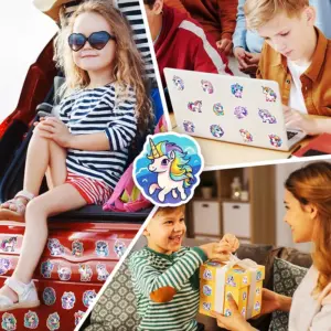 Unicorn PVC Sticker Set - 10, 30 or 50 Pieces 12 Sef22f96777104b4ea2e1bcc68f28a47fI