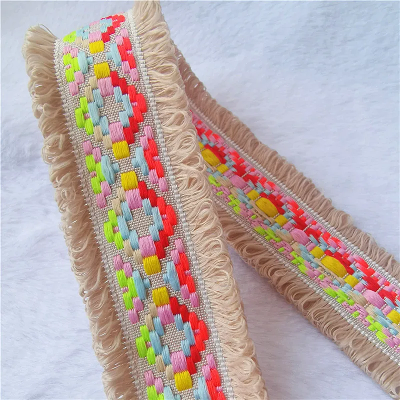 Colorful Jacquard Lace Ribbon 4.3cm x 2 Yards 14 Colorful Jacquard Lace Ribbon 4.3cm x 2 Yards - Image 14