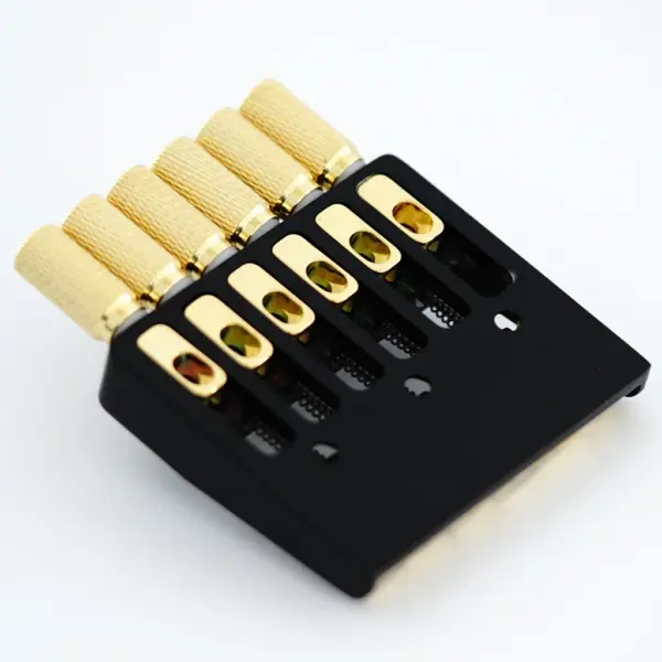 6 String Headless Guitar Bridge Tailpiece Gold - Image 6