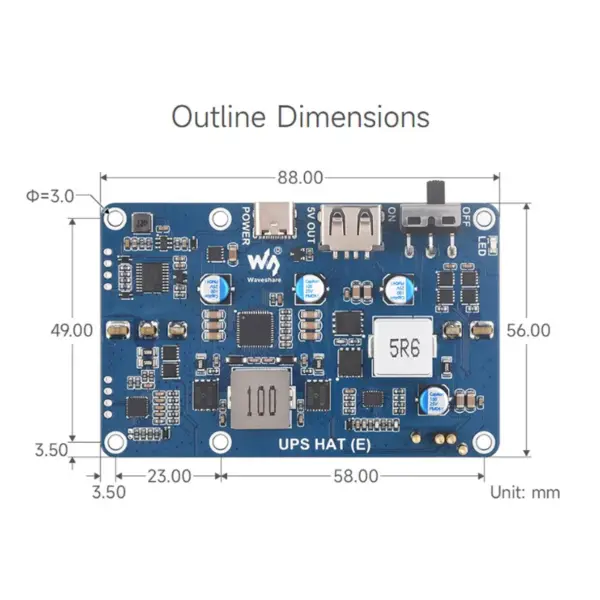 Raspberry Pi 5 UPS HAT 5V 6A Power Supply - Image 5